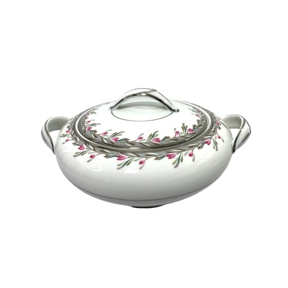 Vintage Noritake Petite 5507 Porcelain China Sugar Bowl‎ & Creamer Gray Pink - Picture 11 of 12